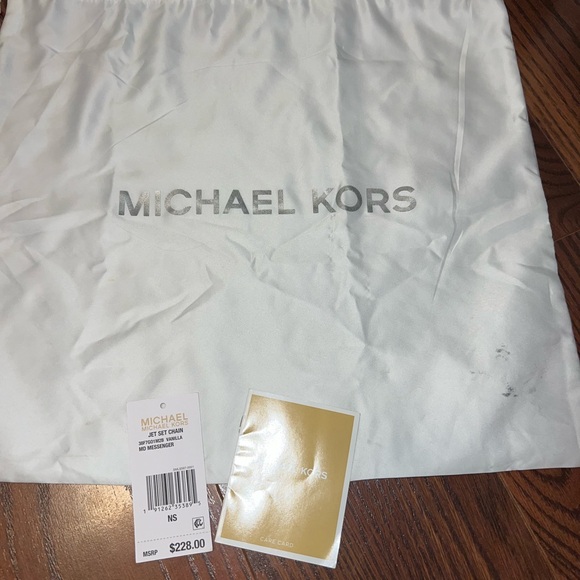 Michael Kors White and Tan Purse